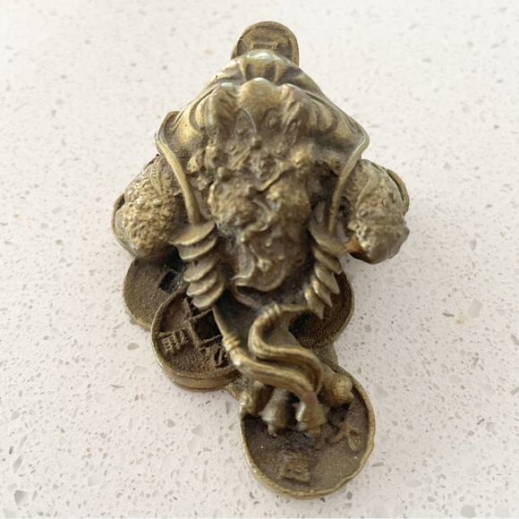 Feng Shui Money Frog Coin Toad Brass Toad Sculptures and Statues - Picture 4 of 6